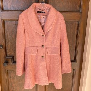Kenneth Cole Pink Wool Peacoat Sz 12 Winter Coat